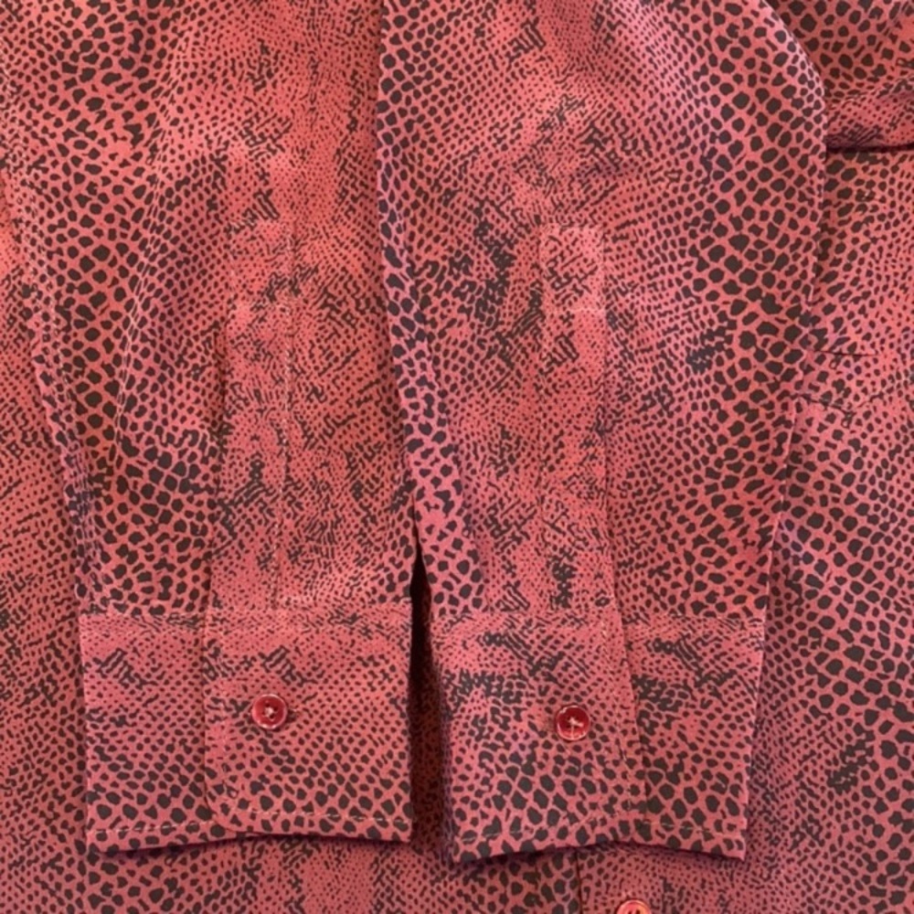 Rails Katie Silk Red Python Blouse - image 5